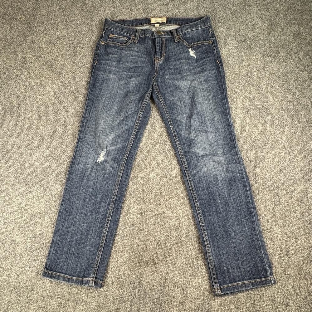 Banana Republic Boyfriend Jean Women's 27 4P Blue Distressed‎ Cropped Y2K